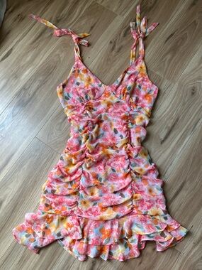 Lily Rose Coral Pink Floral Lined Top